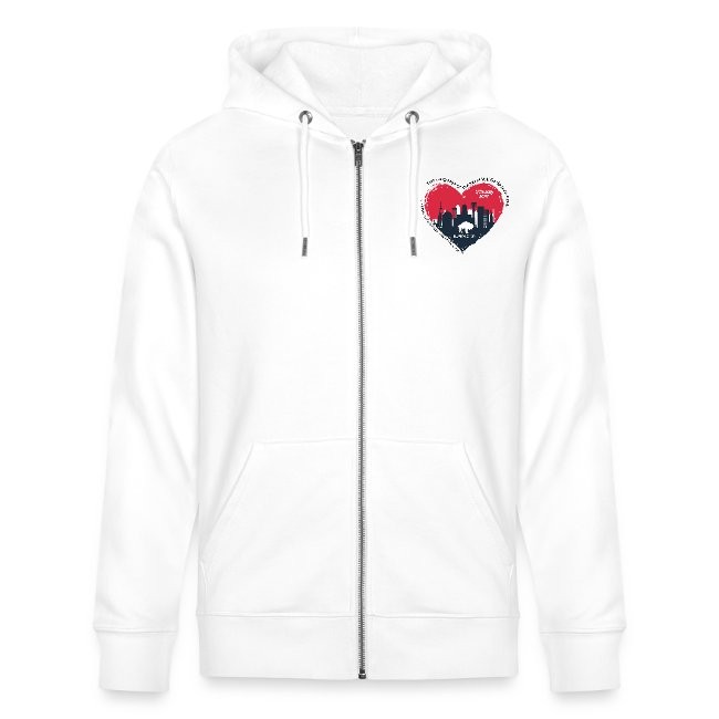 white Sweatshirt with zipper